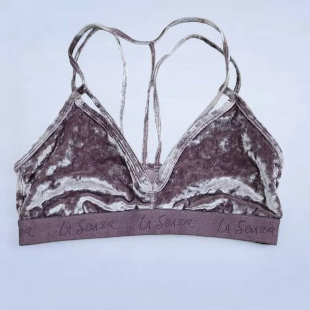 La Senza Purple Velvet Bralette - Size‎ Medium